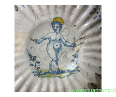 Antica crespina piatto maiolica Deruta primi XVII - 2