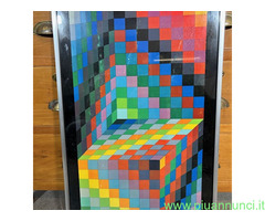 Serigrafia quadro astratto Victor Vasarely .1969 - 2