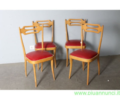 Guppo 4 sedie anni 50 restaurate Modernariato . - 1