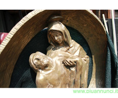 Statua  di bronzo  la pieta cm 92x98 - 3