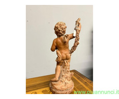 Antica scultura putto festante in terracotta 700 - 3
