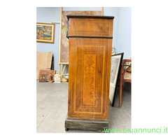 Antico credenzino cassettone 4 cassetti '900 noce - 3