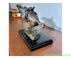 Antica scultura Bronzo Cavallo – “ La carica “ - 4