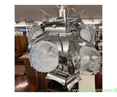 Lampadario Chandelier Mazzega anni 70 vetro