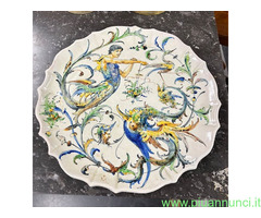Antico piatto maiolica  Angelo Minghetti Bologna