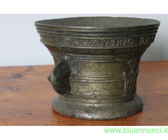 Antico mortaio in bronzo spettacolare 1859