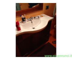 MOBILE DA BAGNO + SPECCHIO -COLOR CILIEGIO+TRASPOR