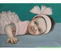 Ritratti di bambini in olio