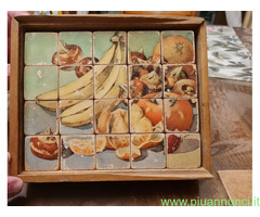 Gioco dei cubi  scatola Puzzle  del 1950 circa