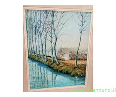 Quadro firmato Delfino  Pini   (1922-1995)  realiz
