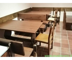 Set tavolo e panca  legno  per pub, pizzeria,  ris