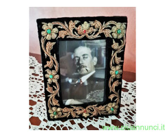 Coppia cornici   portaritratti vintage   rivestite