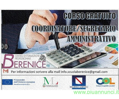 CorsoCORSO GRATUITO COORDINATORE/SEGRETARIO AMMINISTRATIVO