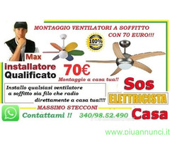 Montaggio ventilatori e plafoniere ventilatore a roma