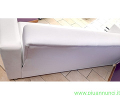 Divano letto matrimoniale bianco come nuovo 225cm