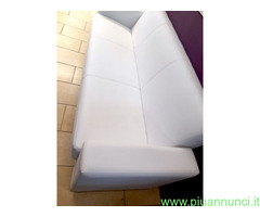 Divano letto matrimoniale bianco come nuovo 225cm