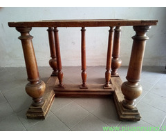 Tavolo Antico 1800 grezzo in legno Noce e Abete