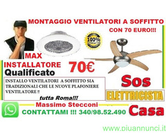 Montaggio ventilatore a soffitto vortice
