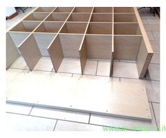 Libreria Ikea Kallax 5 x 5 effetto rovere 185 cm