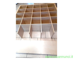 Libreria Ikea Kallax 5 x 5 effetto rovere 185 cm