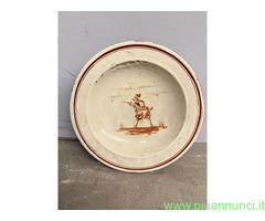 Antico piatto Pesaro in maiolica Bonucci e Latti