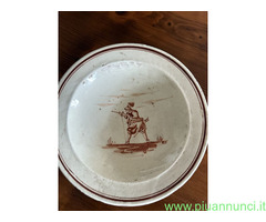 Antico piatto Pesaro in maiolica Bonucci e Latti