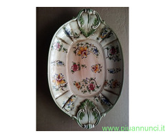 Vassoio Ceramica Capodimonte dipinta a mano