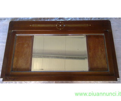 Specchiera Antica in legno Noce Bionda lucidata