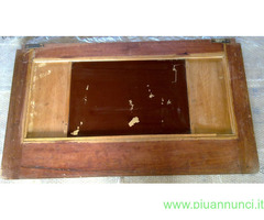 Specchiera Antica in legno Noce Bionda lucidata
