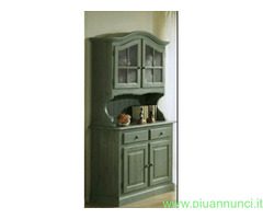 VETRINA SHABBY SAGOMATA TIPO FRANCESE 2 PORTE