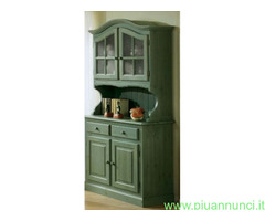 VETRINA SHABBY SAGOMATA TIPO FRANCESE 2 PORTE