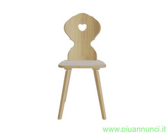 Sedie tirolesi  legno grezzo