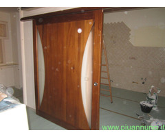 PORTA SCORREVOLE IN LEGNO CILIEGIO  X SEPARAZIONE