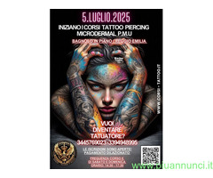 Corso Iniziano I Corsi  5.LUGLIO.2025 Tattoo  Piercing Microdermal p.m.u