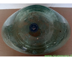 Grande vaso in vetro Verde-Azzurro di forma ovoida