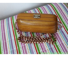 Borsetta a spalla pochette in vimini vintage
