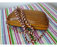 Borsetta a spalla pochette in vimini vintage