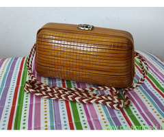 Borsetta a spalla pochette in vimini vintage