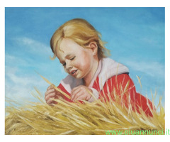 Ritratti di bambini in olio