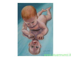 Ritratti di bambini in olio