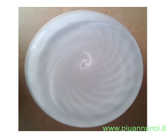 Anfora Vaso in Vetro Bianco Satinato con venature