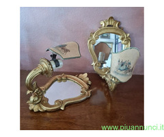 Coppia di piccole appliques d'antan ,cornice sagom