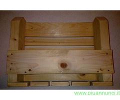 Porta bottiglie legno fatto a mano al naturale