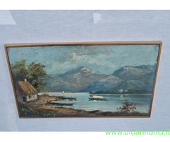 Quadro   olio su  tavola   firmato G Singaulf   .