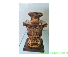 Vaso Porta  Palme in legno intagliato e dorato   '