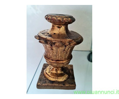 Vaso Porta  Palme in legno intagliato e dorato   '