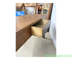 Antica console mezzaluna in castagno Luigi Filippo