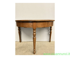 Antica console mezzaluna in castagno Luigi Filippo