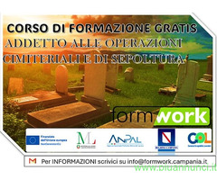 CorsoCORSO GRATUITO ADDETTO ALLA SEPOLTURA ED ALLE OPERAZIONI CIMITERIALI