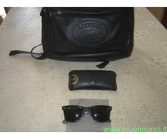 ZAINO IN PELLE  ORIGINALE LACOSTE+OCCHIALI RAY.BAN